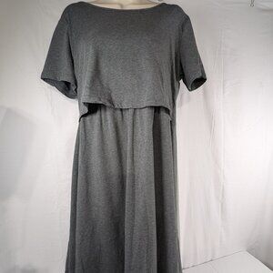 Quinee Breast Feeding Dress in a Women's XL Charcoal Gray